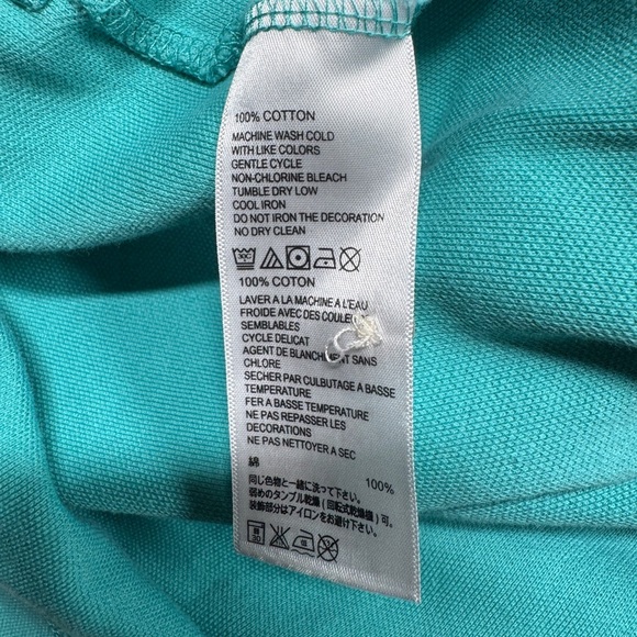 Tommy Bahama Men’s Turquoise Blue 100% Cotton Polo Embroidered Chest Shirt XL - Picture 15 of 16